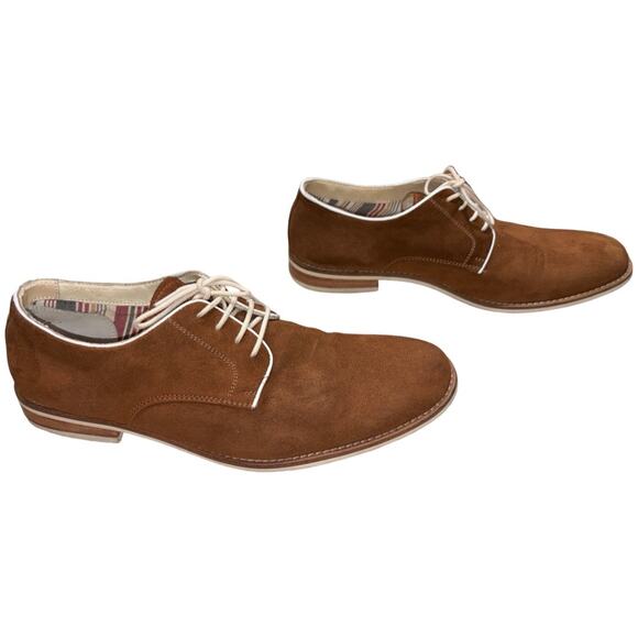 Unline by Alfredo Bannister Brown Suede Oxford Shoes     Size: EU 43 US 10 main image 8
